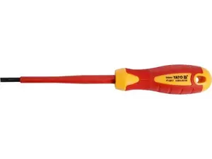Voltage tester screwdriver YATO YT-2817 — test probe, 10 cm depth, Red/Yellow handle