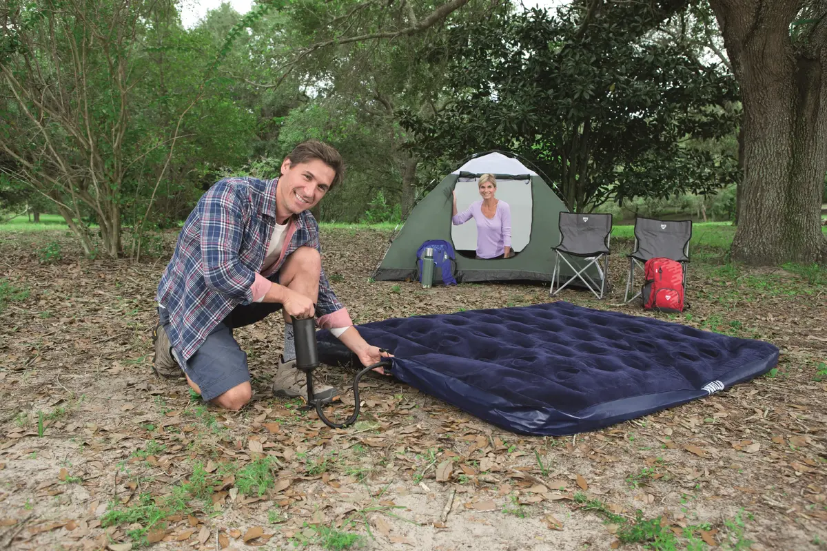 Pavillo Bestway Easy Inflate Flocked Airbed Queen Photo 12