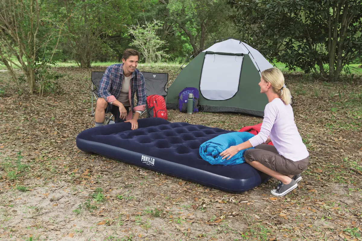 Pavillo Bestway Easy Inflate Flocked Airbed Queen Photo 18
