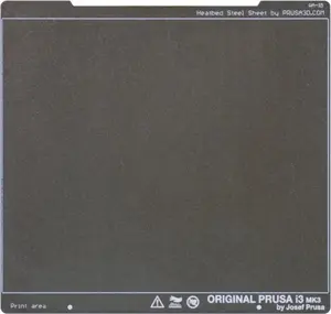 Стальная пружинная плита для 3D-принтеров Prusa (текстурированная) – сменная съемная поверхность
