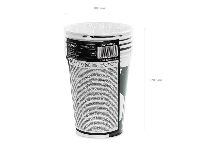 Papīra vienreizlietojama krūze PartyDeco KPP72-EU1 260 ml Photo 9