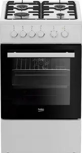 Elektriskā plīts BEKO FSE52029DWD ar četriem virām un cepeškrāsni — modelis FSE52029DWD