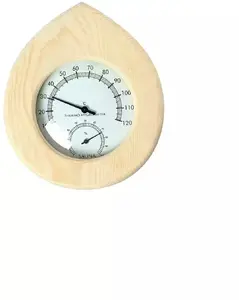 Sauna thermometer with hygrometer THERMOMETER WITH HYGROMETER AP-018BW — analog dial for temperature and humidity monitoring