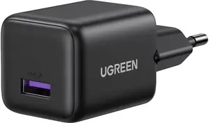 Сетевое зарядное UGREEN X518 USB-C GaN 18W — компактный адаптер питания USB-C (чёрный)