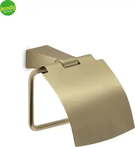 Toilet paper holder GEDY Tonale model 0000TN258800100 matt gold finish