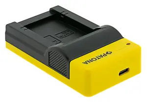 Battery charger PATONA 151619 for Panasonic, USB power, Input 5 V 1 A, Output 8.4 V, Black/Yellow