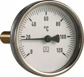 Bimetal Thermometer Afriso BiTh63 100 mm 0–120°C with G½ Connection