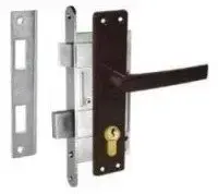 Mortise lock LOB 407Z-35801/10 — AN finish, without cylinder, with outside cover plate