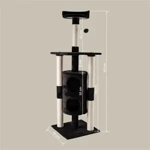 Когтеточка для кошек Sourcing HOPPY 45×45×142 см — вертикальная стойка с игровыми элементами