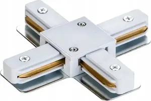 DPM X-type connector for surface-mounted rail, white, model STXW