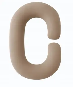 Pregnancy C-Shaped Maternity Pillow MAMANDU — Jersey cover, Latte color