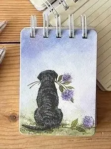 Notebook Incood Kołonotes A7 SSN39 Labrador with floral cover, size A7
