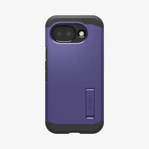 Vāciņš Spigen Tough Armor (Mag Fit) priekš Google Pixel 10a — PC/TPU ar putu slāni, priekš 6.3" ekrāna, violets, statīvs