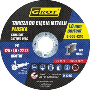 Griešanas disks Grot Tarcza Płaska T1a 125 x 1.0 x 22 mm, 10 gab.