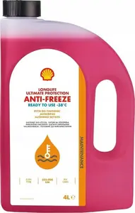 Antifreeze coolant bottle 4 L, SHELL SHELL ANTIFREEZE LONGLIFE ULTIMATE