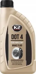Brake fluid K2 DOT-4 1 L bottle, high boiling point hydraulic brake fluid