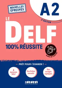 Mācību grāmata Didier DELF 100% réussite A2 ar tiešsaistes izdevumu 2021 — sagatavošanās DELF A2