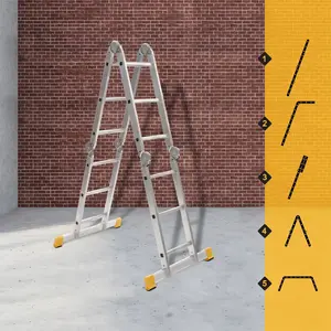 Kāpnes FORTE UNIVERSAL JOIMTED 4-sekciju kāpnes 4x3, modelis 4410S