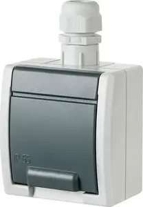 Electrical outlet 2P+Z schuko IP65 ELEKTROPLAST 1244-65