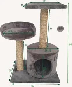 Cat Scratcher Sourcing HOPPY 38×45×66 cm — vertical scratching post and play structure