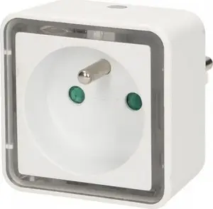Night plug lamp Virone ON-LA-6 — plug-in 230V bedside light with built-in socket