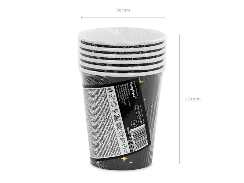 Papīra vienreizlietojamās glāzes PartyDeco KPP27-010-EU1 260 ml Photo 8