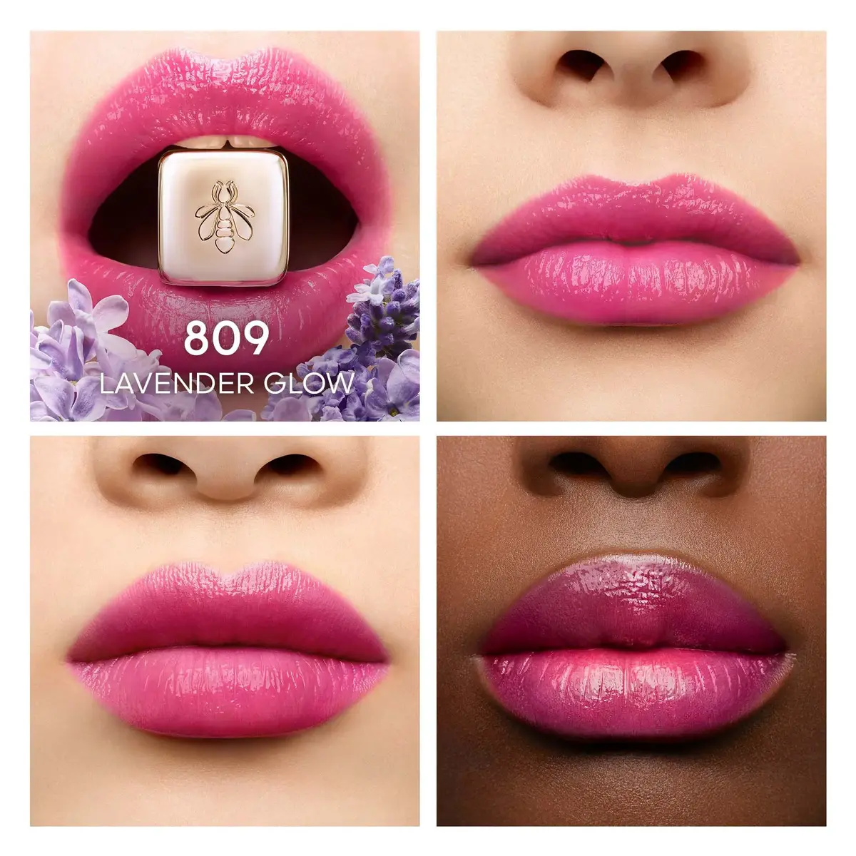 Lūpu balzams Guerlain KissKiss Bee Glow 809 Lavender Glow Photo 3