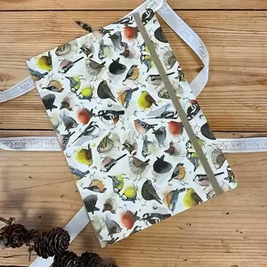 Notebook with elastic closure TEKA LCN02 A5 — lined pages, bird pattern