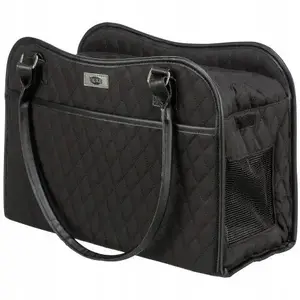 Pet Collection dog carrier Amina, black, 18 x 29 x 37 cm, portable pet crate