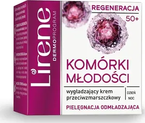 Face anti-wrinkle smoothing cream Lirene 50+ KOMÓRKI MŁODOŚCI 50 ml — for mature skin