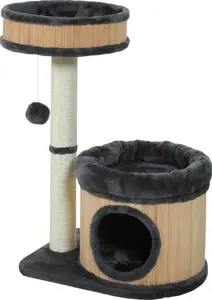 Cat Scratching Post ZOLUX BAMBOO, 2-column, gray, 76 cm