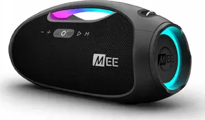 Pārnēsājams Bluetooth skaļrunis MEE audio PartySPKR XL ar LED apgaismojumu un powerbank funkciju, melns