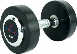 Hanteles SPARTAN 10 kg — gumijots pārklājums, svars 10 kg, modelis 1664