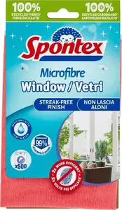 Window cloth Spontex Microfibra Window Vetri Recycled — microfiber single cloth for glass and mirrors