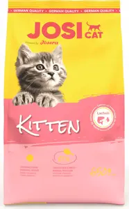 Sausa barība kaķēniem JosiCat Kitten 650 g — pilnvērtīga barība kaķēniem