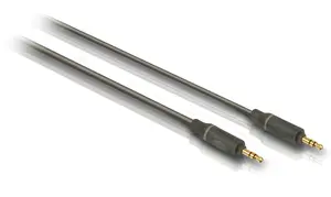 Stereo dubbing cable Philips SWA4522S/10 — 3.5mm male-to-male, gold-plated contacts, 1.5 m, grey