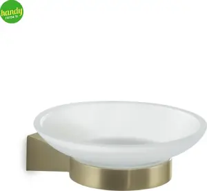 Soap holder GEDY Tonale—wall-mounted soap dish, matt gold finish