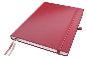 Piezīmju grāmata LEITZ Complete A4 rūtiņu 96 g/m² 80 lapas cietie vākos sarkana