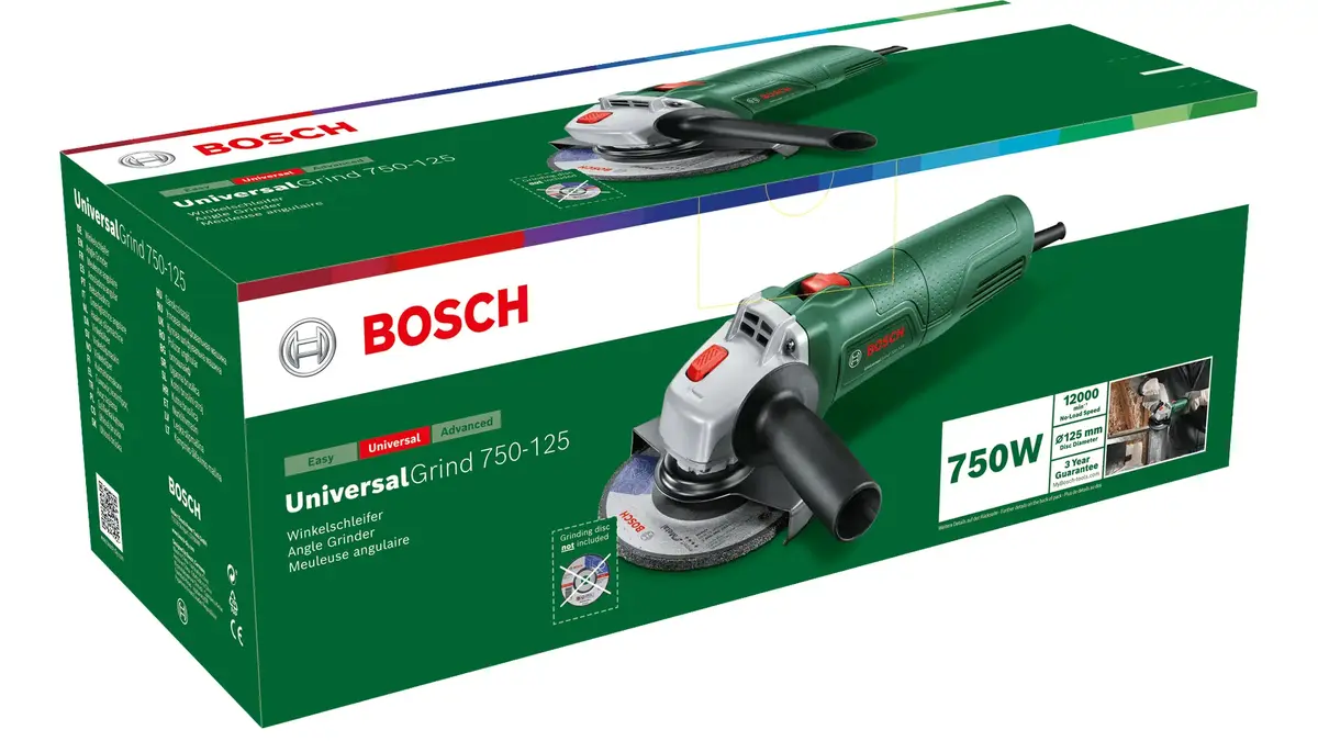Bosch Professional UniversalGrind 750-125 leņķa slīpmašīna Photo 2