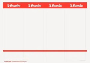 Kartona muguras etiķetes mapēm ESSELTE 59×192 mm 10 lapas (10K131X)