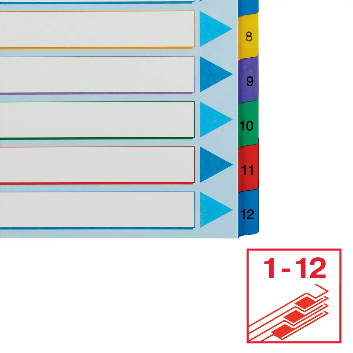 Index tabs ESSELTE 1-12 Re-writable Mylar A4+ Photo 5