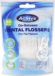 Oral care picks Active Niciowykałaczki 50 pcs - Active, 50-piece dental floss picks