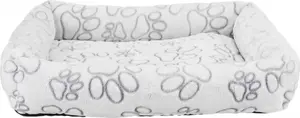 Pet bed Trixie Nando 75 × 65 cm, light gray — cushioned sleeping mat for dogs and cats