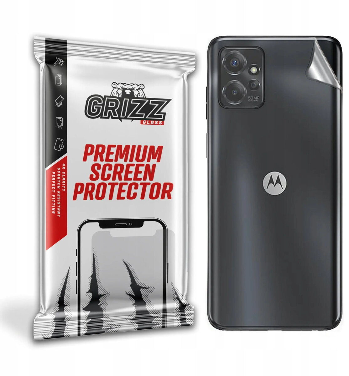 Aizmugures aizsargplēve GrizzGlass SatinSkin priekš Motorola