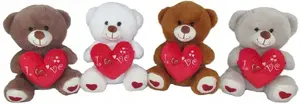 Soft toy bear Sandy Miś z sercem 20 cm - plush teddy with heart