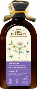 Shampoo for Colored Hair Green Pharmacy — Chamomile & Flaxseed Oil, 350 ml