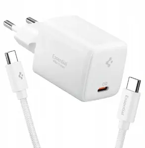 Charger Spigen ESSENTIAL EE451EU 45W 1‑port USB-C with Type‑C cable, white
