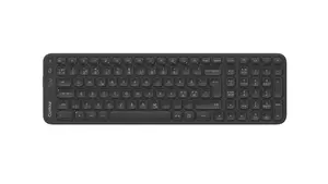 Contour Balance Mid-Size Wireless Keyboard Pan Nordic QWERTY Scissor Keys with Numeric Keypad and Bluetooth RF Wireless Black