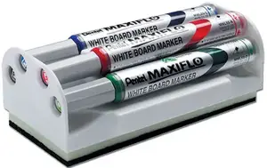 Marķieru komplekts Pentel MWL5S-4N — 4 gab. (melns, zils, zaļš, sarkans) — daudzkrāsains, bez PVC
