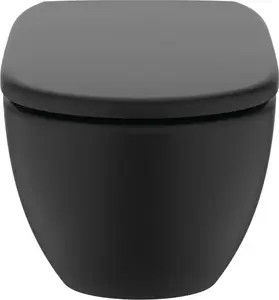 Tualetes pods Ideal Standard Tesi T5361V3 ar vāku un sēdekli, melns